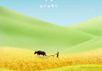 芒种微缩艺术风节气祝福手机海报