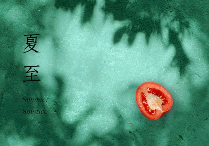 夏至节气祝福问候实景手机海报